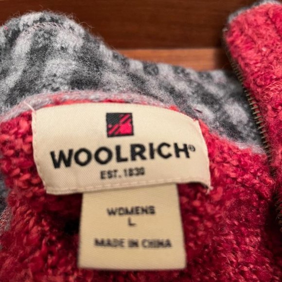 Womens Vintage Woolrich Rust color 1/4 zip pullover sweater size Large - Picture 3 of 6